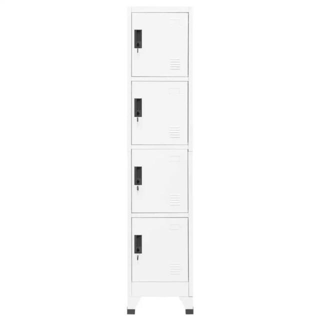 Berkfield Home Locker Cabinet White 38x45x180 cm Steel - Size: 38 x 45 x 180 cm - image 1