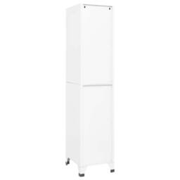 Berkfield Home Locker Cabinet White 38x45x180 cm Steel - Size: 38 x 45 x 180 cm - thumbnail 4