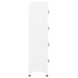 Berkfield Home Locker Cabinet White 38x45x180 cm Steel - Size: 38 x 45 x 180 cm - thumbnail 5