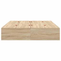 Berkfield Home Bed with Storage Sonoma oak Engineered wood 140 x 200 cm Sturdy in Light Oak - thumbnail 6