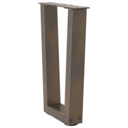 Berkfield Home Dining Table Legs V-Shape 2 pcs Natural Steel 38x(42-43.3) cm Steel in Brown - thumbnail 4