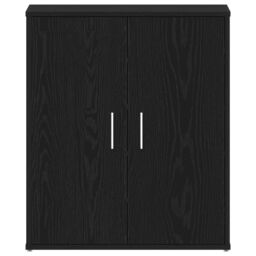 Berkfield Home Black Oak Shoe Cabinet 60x35x70 cm Made from Engineered Wood - Size: 60 x 35 x 70 cm - thumbnail 7
