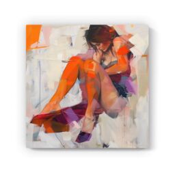 "Warren Reed - Designer Poised In Reflection Canvas - Size: W30"" x H30""" - thumbnail 2