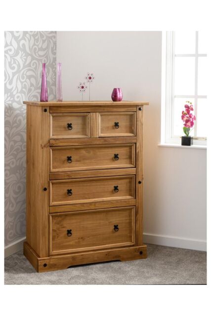 Seconique Corona 3+2 Drawer Chest in Natural - image 1