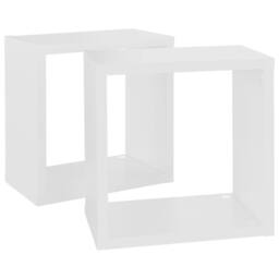 Berkfield Home Wall Cube Shelves 2 pcs White 26x15x26 cm - Size: 26 x 15 x 26 cm - thumbnail 6