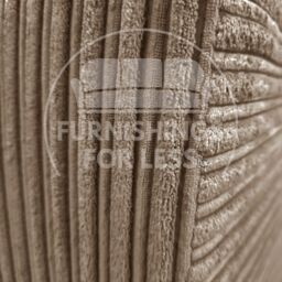 Furnishings For Less UK Delta Large Fabric 2 Seater Sofa With Padded Arms Jumbo Cord in Beige - thumbnail 3