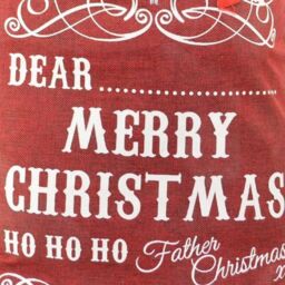 Shatchi Large Premium Hessian Santa Sack Red Stocking Bag Christmas Gifts Bag 72x50cm - Size: 72x50 cm - thumbnail 5