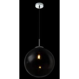 Netlighting Varus 30cm Globe Pendant Ceiling Light Chrome Glass Shade 1x E27 in Grey - thumbnail 5