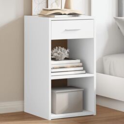 Berkfield Home Bedside Cabinets 2 pcs White 35x34x65 cm Engineered Wood - Size: 35 x 34 x 65 cm - thumbnail 1