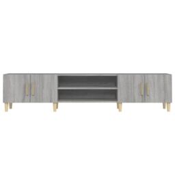 Berkfield Home TV Cabinet Grey Sonoma 180x31.5x40 cm Engineered Wood - thumbnail 6