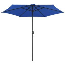 Berkfield Home Outdoor Parasol with Aluminium Pole 270x246 cm Azure Blue - thumbnail 1