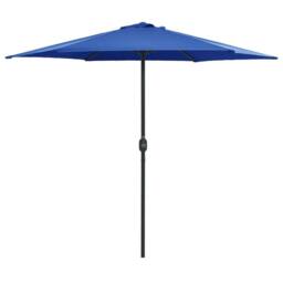 Berkfield Home Outdoor Parasol with Aluminium Pole 270x246 cm Azure Blue - thumbnail 2