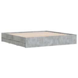 Berkfield Home Bed Frame with Drawers without Mattress Concrete Grey 160x200 cm - thumbnail 4