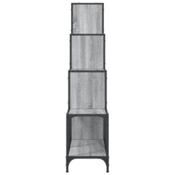 Berkfield Home Bookcase Grey Sonoma 122x30x132 cm Engineered Wood & Metal - Size: 122 x 30 x 132 cm - thumbnail 6