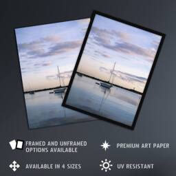 "Artery8 Sunset Off-the shore of Block island Highsmith Wall Art Poster Print in Blue - Size: W12"" x H16""" - thumbnail 2
