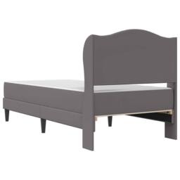 Berkfield Home Bed Frame with Headboard Grey 90 x 190 cm Faux Leather - thumbnail 8