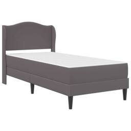 Berkfield Home Bed Frame with Headboard Grey 90 x 190 cm Faux Leather - thumbnail 3