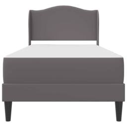 Berkfield Home Bed Frame with Headboard Grey 90 x 190 cm Faux Leather - thumbnail 6