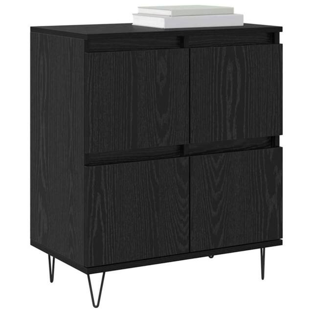 Berkfield Home Sideboard with Storage with Door Black 60 x 35 x 70 cm Engineered wood - image 1