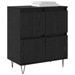 Berkfield Home Sideboard with Storage with Door Black 60 x 35 x 70 cm Engineered wood - thumbnail 1