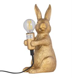 First Choice Lighting Set of 2 Hop Hop - Gold Bunny Rabbit Lamps - thumbnail 3
