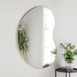 Yearn Mirrors Large Pebble Mirror Gold 111x81cm - Size: 111x81 cm - thumbnail 1