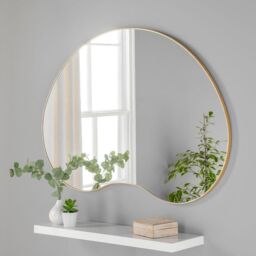 Yearn Mirrors Large Pebble Mirror Gold 111x81cm - Size: 111x81 cm - thumbnail 5