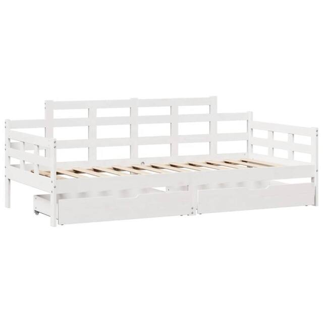 Berkfield Home Practical Daybed with Drawers without Mattress White 90x190 cm Si - image 1