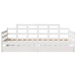 Berkfield Home Practical Daybed with Drawers without Mattress White 90x190 cm Si - thumbnail 4