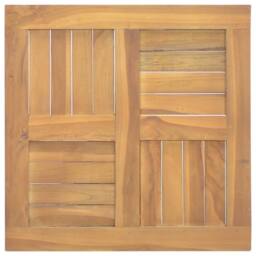 Berkfield Home Square Table Top 50x50x2.5 cm Solid Wood Teak in Brown - thumbnail 4