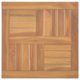 Berkfield Home Square Table Top 50x50x2.5 cm Solid Wood Teak in Brown - thumbnail 2