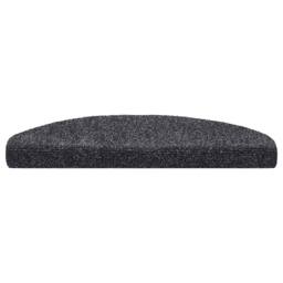 Berkfield Home Self-adhesive Stair Mats 10 pcs Dark Grey 65x21x4 cm Needle Punch - Size: Medium - thumbnail 4