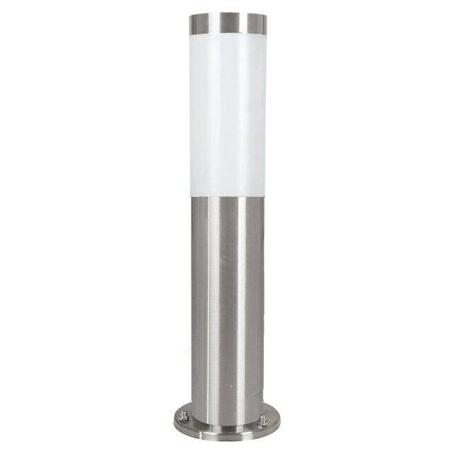 Loops IP44 Outdoor Bollard Light Stainless Steel 12W E27 450mm Driveway Lamp Post in Metallics - image 1