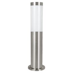 Loops IP44 Outdoor Bollard Light Stainless Steel 12W E27 450mm Driveway Lamp Post in Metallics