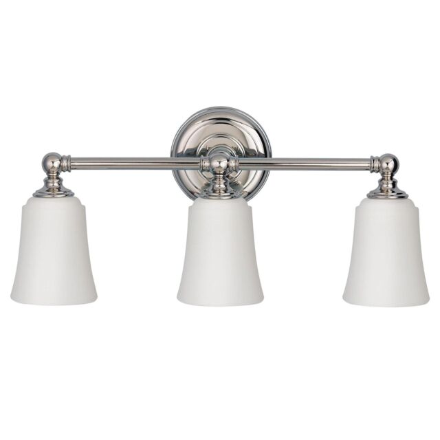 Netlighting Huguenot Lake 3 Light Bathroom Over Mirror Light Polished Chrome IP44 G9 in Grey - image 1