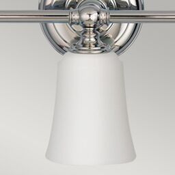 Netlighting Huguenot Lake 3 Light Bathroom Over Mirror Light Polished Chrome IP44 G9 in Grey - thumbnail 4