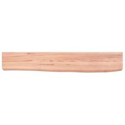 Berkfield Home Wall Shelf Light Brown 60x10x6 cm Treated Solid Wood Oak - Size: 60 x 10 x 6 cm - thumbnail 3