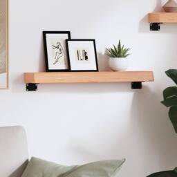 Berkfield Home Wall Shelf Light Brown 60x10x6 cm Treated Solid Wood Oak - Size: 60 x 10 x 6 cm - thumbnail 1