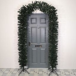 Samuel Alexander 2.4m (8ft) Tall Single Door Indoor Christmas Tree Arch in Green - thumbnail 1