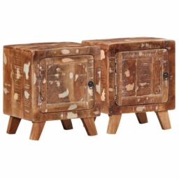Berkfield Home Bedside Cabinet 2 pcs 40x32x46 cm Solid Wood Reclaimed - Size: 40 x 32 x 46 cm - thumbnail 1