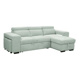 Home Detail Azalea Sofa With Chaise & Pull-Out Sofa Bed in Pale Green - thumbnail 4