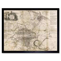 "Artery8 Strangers Guide Old Map Edinburgh Leith 12x16"" Framed Wall Art in Beige - Size: W12"" x H16""" - thumbnail 1