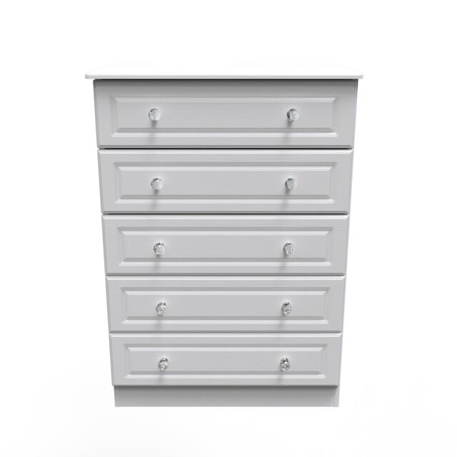 Ready Assembled 2 U Stratford 5 Drawer Chest (Ready Assembled) in White - image 1