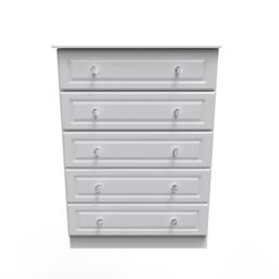 Ready Assembled 2 U Stratford 5 Drawer Chest (Ready Assembled) in White