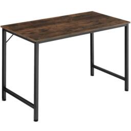 tectake Desk Jenkins - Computer, Writing, Study Table in Brown - Size: 120 cm x 60 cm