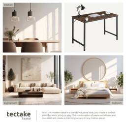 tectake Desk Jenkins - Computer, Writing, Study Table in Brown - Size: 120 cm x 60 cm - thumbnail 5