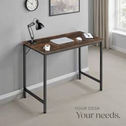 tectake Desk Jenkins - Computer, Writing, Study Table in Brown - Size: 120 cm x 60 cm - thumbnail 7