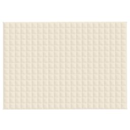 Berkfield Home Weighted Blanket Light Cream 155x220 cm 7 kg Fabric - thumbnail 3