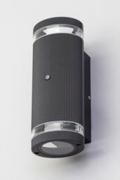 BHS Lighting Murray Up & Down Outdoor Wall Light with Photocell in Black - thumbnail 2