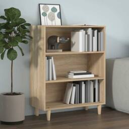 Berkfield Home Sideboard Sonoma Oak 69.5x32.5x90 cm Engineered Wood in Light Tan - thumbnail 2